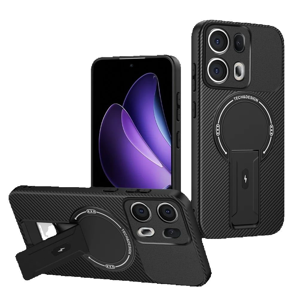 Противоударный чехол-броня с подставкой и магнитным держателем для OPPO Reno 13 13F Reno13 Pro Reno13F 5G с поддержкой беспроводной зарядки Magsafe