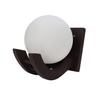 Nordic Wooden Wall Lamps, Zedo E27 Sconces with Glass Shades, Modern Brown Metal Wall Light