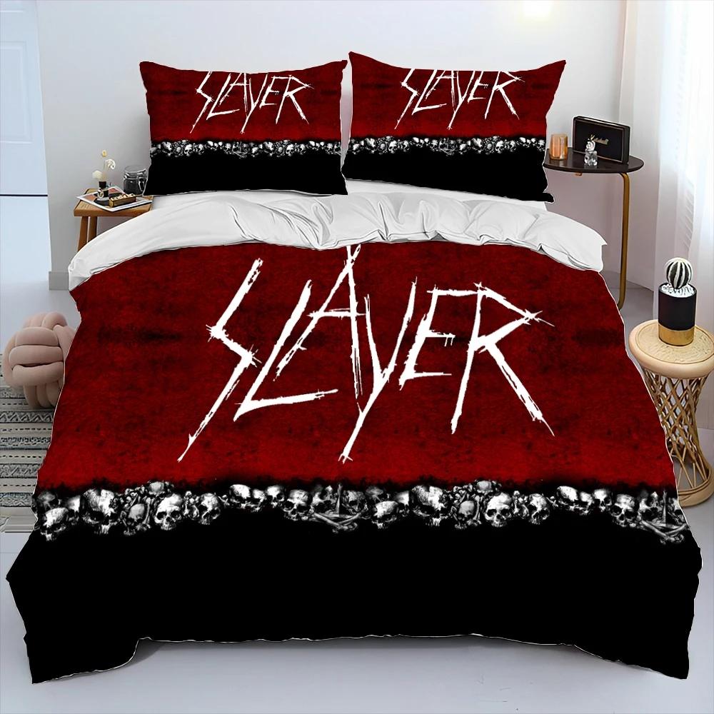Slayer Heavy Metal Band Music Одеяло Постельное белье, пододеяльник Постельный комплект Одеяло Чехол Наволочка, King Queen Size Постельное белье Детский