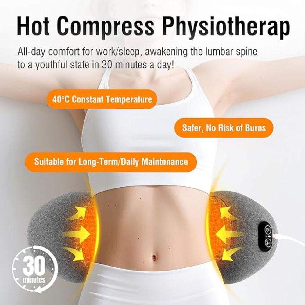 Vibrating Massage 3-in-1 Back Massager Heating Function Lower Back Massager Car Use