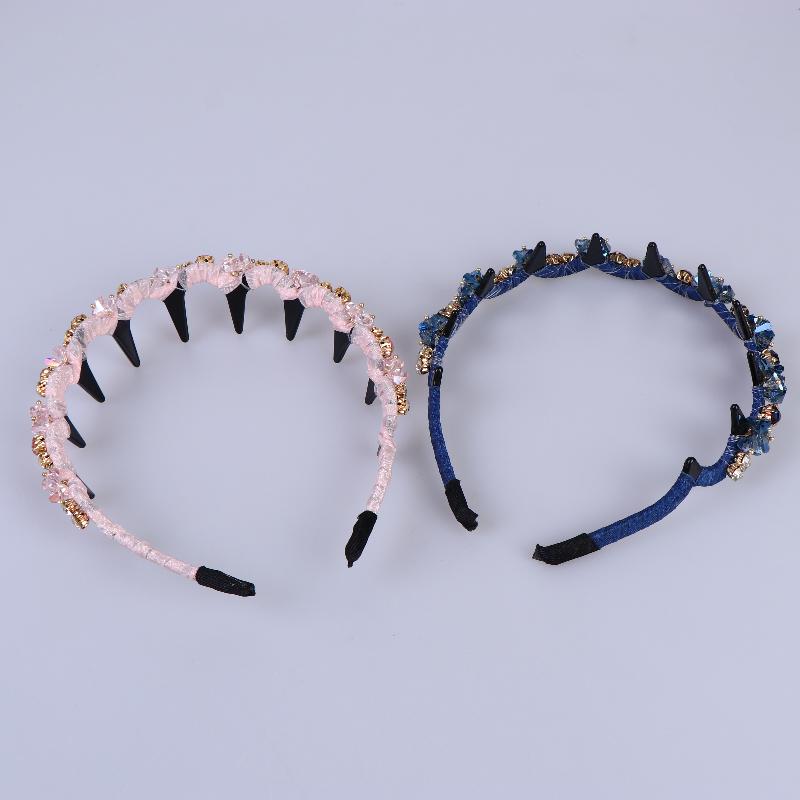 Stylish Rhinestone Hair Hoop Crystal Non Slip with Teeth for Women’s Daily Hair Fashion
