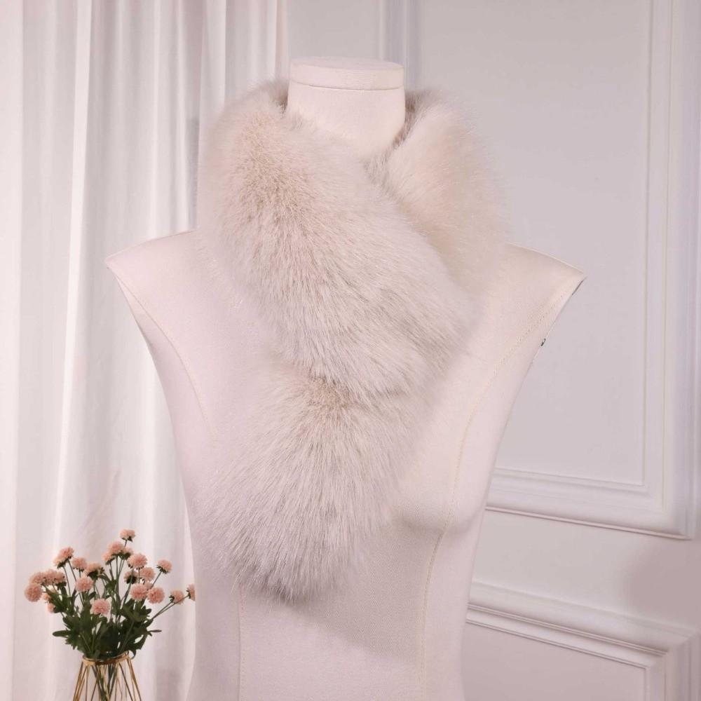 Soft Faux Fur Scarf Solid Color Plush Neck Scarf Gifts Women Winter Scarves for Girls