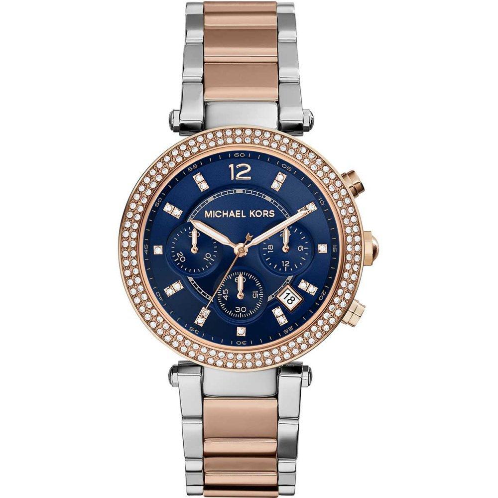 Michael Kors MK6141 Женские часы Parker с блестками, двухцветные