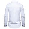 Men's Casual Fashion Embroidered Shirt Shirt Slim Long Sleeve Embroidery