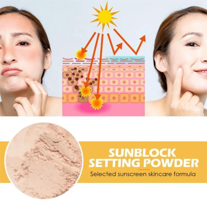 Face Shaping 8g Sunscreen Powder Skin Care Maquiagem Matte Finish Oil Control Long Lasting Waterproof Lightweight Spf 50 Pa