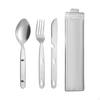 3Pcs Camping Utensils Hiking Cutlery Lightweight with Storage Bag Tableware Spoon Fork Knife for