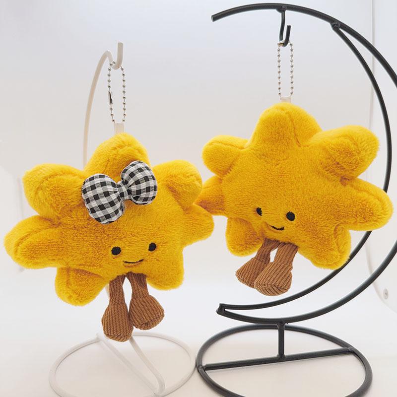 15cm Misty Forest Sunflower Plush Keychain Cute Sun Doll Bag Pendant Soft Stuffed Toys Backpack Ornament Gifts For Girls Present