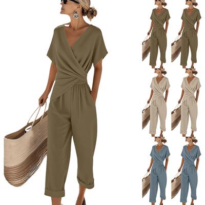 Комплекты из двух предметов для женщин, повседневные рубашки с коротким рукавом и короткие шорты