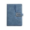 Customized A3 Hardcover Leather Bound Notebook with Logo Buckle 100 Sheets Thermal Binding for Office Business Meetings Record