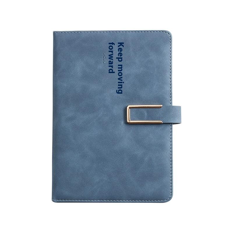 Customized A3 Hardcover Leather Bound Notebook with Logo Buckle 100 Sheets Thermal Binding for Office Business Meetings Record