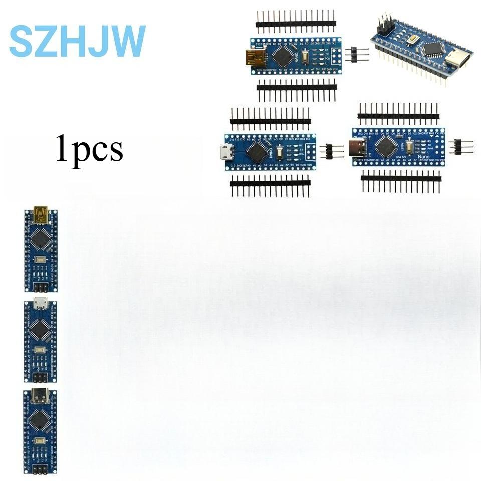 1PCS Nano V3.0 ATmega328P/PB CH340 USB Module, Mini Arduino Compatible Board with Bootloader for DIY Electronics Projects