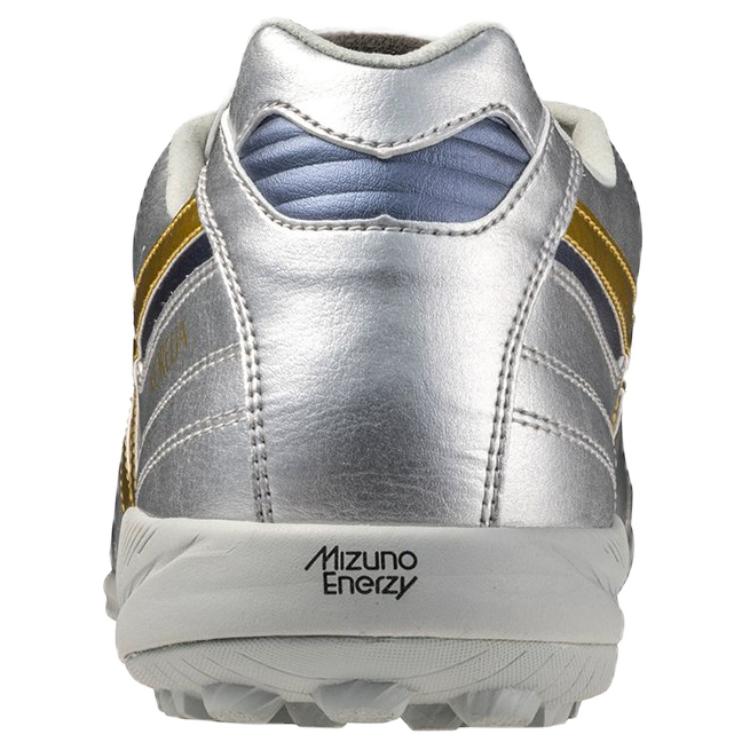 Mizuno MORELIA SALA TF Шиповки Нескользящие Износостойкие Футбольные бутсы Унисекс Серебристый Mizuno Q1GB251104