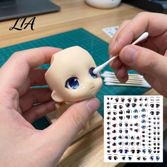 Decorative Eye Stickers for Crafts Dolls, DIY Water Transfer Decals, Multi Size Anime Realistic Colorful Eyes Crafting And Character