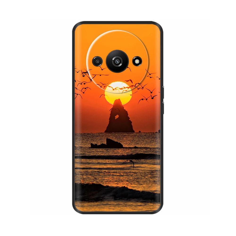 Phone Case For Xiaomi Redmi A3 A3X RedmiA3 Poco C61 PocoC61 Soft Black Silicone Bumper Shockproof Shell Back Cover Carcasa Cases