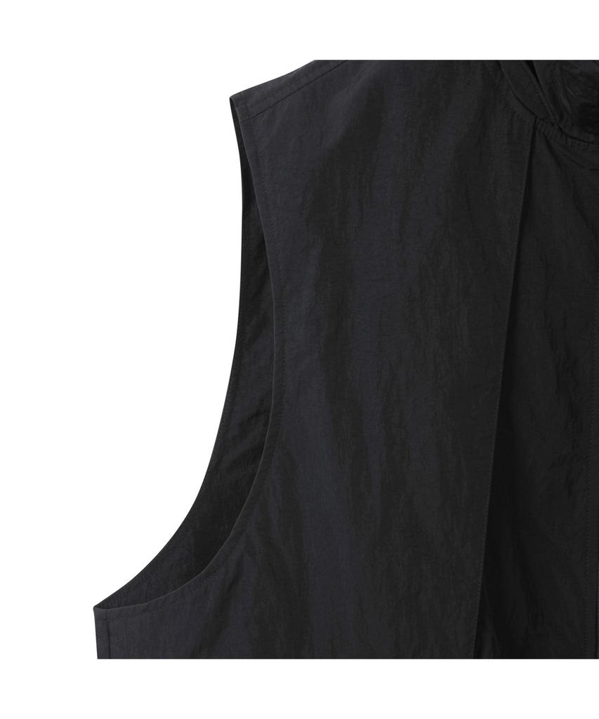 Customellow Black Highneck Vest Cwuas25113Bkx