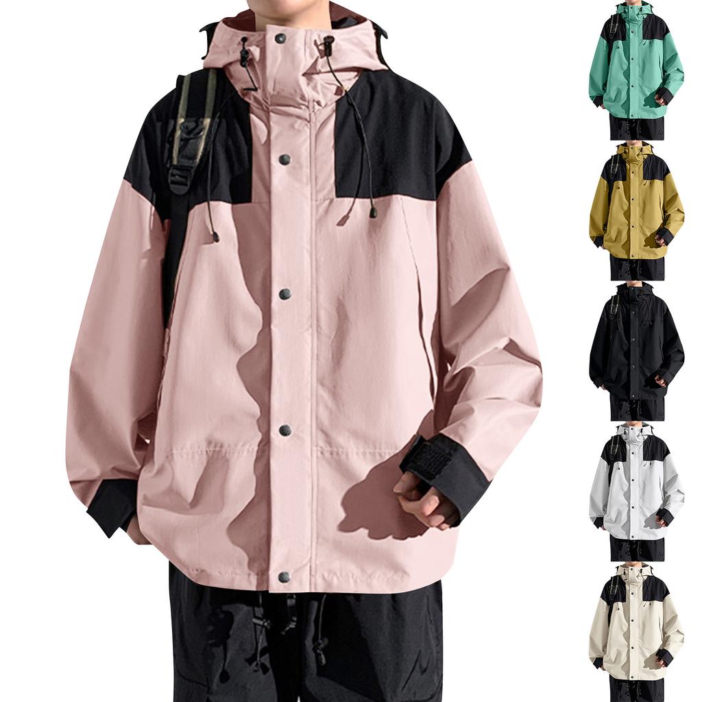 Men's Colorblock Jacket Casual Sports Fashion Outdoor Mountaineering Couple Jacket
