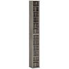 Set Of 2 CD Media Display Shelf Unit Tower Rack With Adjustable Shelves Mocha Wood Effect