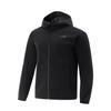 Li Ning Comfortable Simple Versatile Hooded Zipper Solid Color Sports Jacket Men Jackets Black AFDV675-6