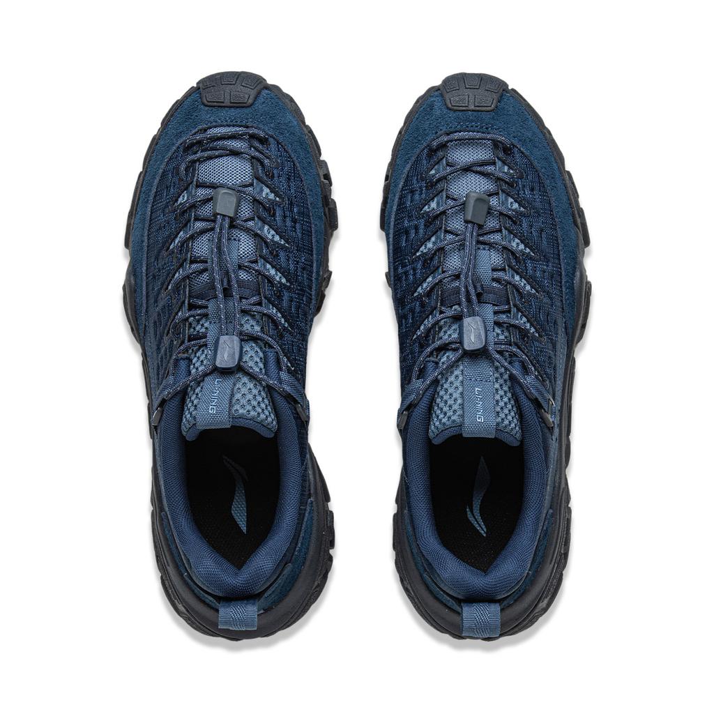 Li Ning Песчаная дюна Амортизация Нескользящие Износостойкие Поддержка Низкие Повседневная Обувь Мужская Темно-Северо-Синий AGCV363-3