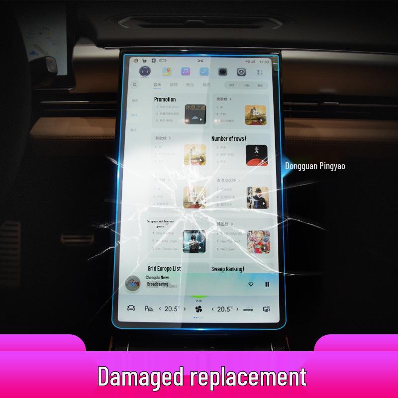 Защитная закаленная пленка для экранов консоли и приборной панели Xpeng G7, G6, G9