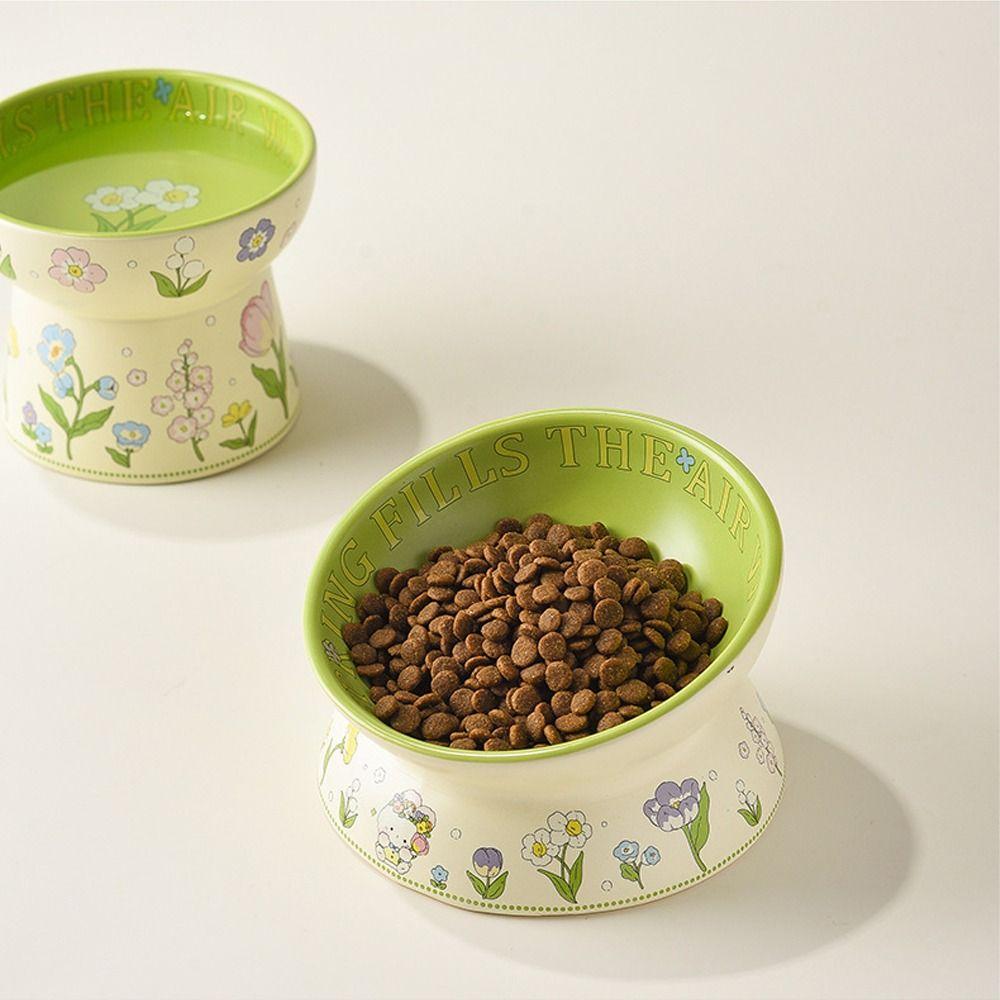 Non-Slip Cat Canned Food Bowl Rabbit Flower Water Bowl Stylish Pet Feeding Bowl Pet Supplies