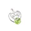 Peridot Gemstone 925 Sterling Silver Zircon Jewelry Pendant1.10" Gift For Mother CZP-3-18