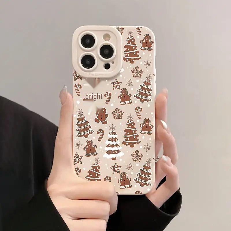 Креативный нишевый рождественский чехол для телефона со снеговиком для iPhone 13/14/15 Pro/Pro Max/16 Pro