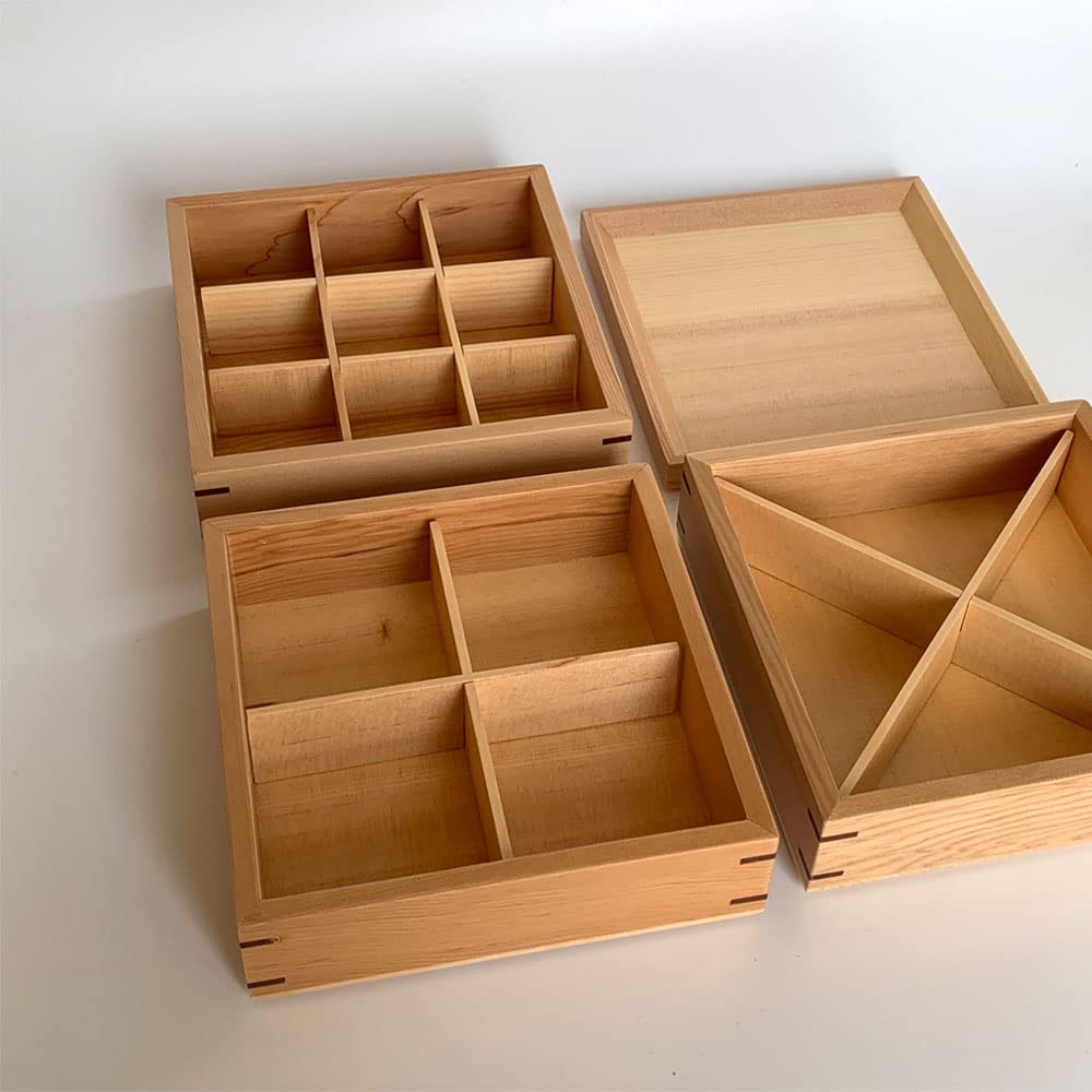 Yamaga Lacquerware Store Bento Unfinished with for New Sports and Outings Three-tiered Box, 16.5cm, 3000ml, Wooden, Wood, Dividers, Year's Dishes,