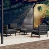 Day and Night - Day and Night Garden Furniture 5 Pieces with Anthracite Pine Wood Cushions