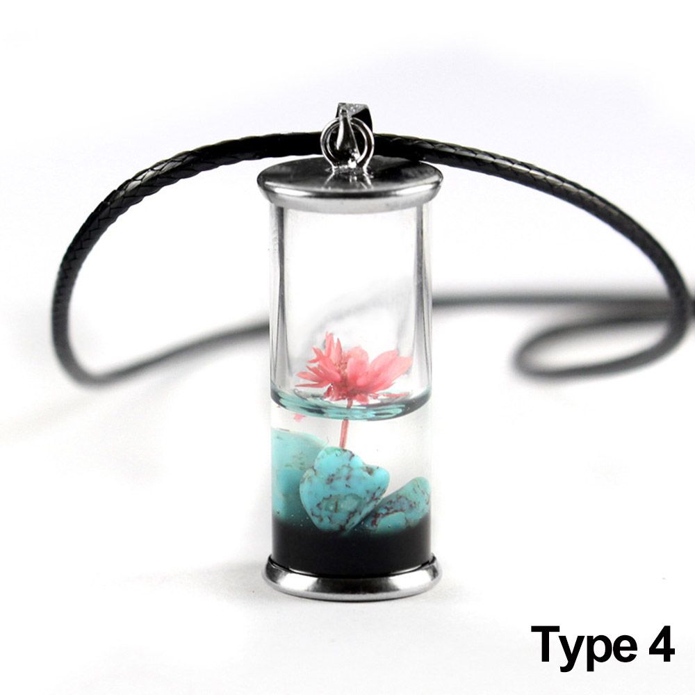Лотос Ландшафтный дизайн Хрустальный флакон Ожерелье Бутылка Желаний Подвеска Талисман На Удачу Светящаяся Дрейфующая Банка