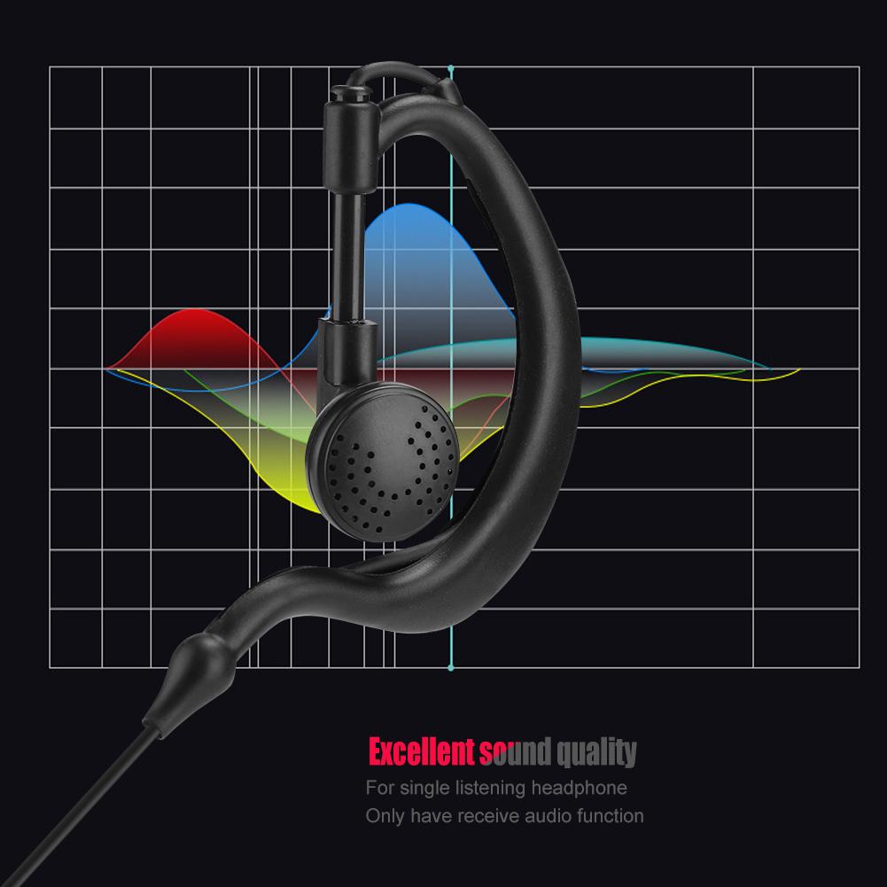 2 шт. ABS 3,5 мм штекер ABS одинарный наушник для прослушивания музыки гарнитура для радио рации