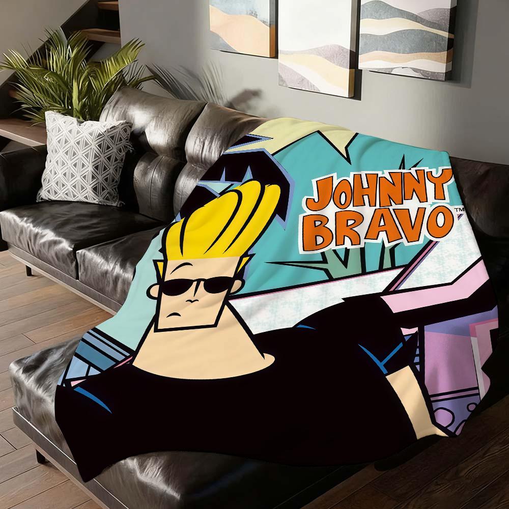 Cartoon J Johnny B Bravo Blanket For Sofa Office Bed Plane Travel Sleep Read Relax Camping Soft And Warm