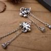 S925 Sterling Silver Lotus Tassel Pendant with Seedpod - Joyful Jewelry DIY Bracelet Component