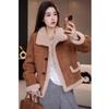 2024 Women's Reversible Leather & Fur Lambswool Coat – Fashionable Winter Jacket