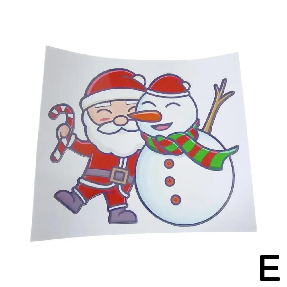 Веселые рождественские наклейки на стену Cr, модные Санта-Клаусы, ПВХ, домашний декор, новое украшение для окна автомобиля, аксессуар для комнаты на год, винил Remo W6G1