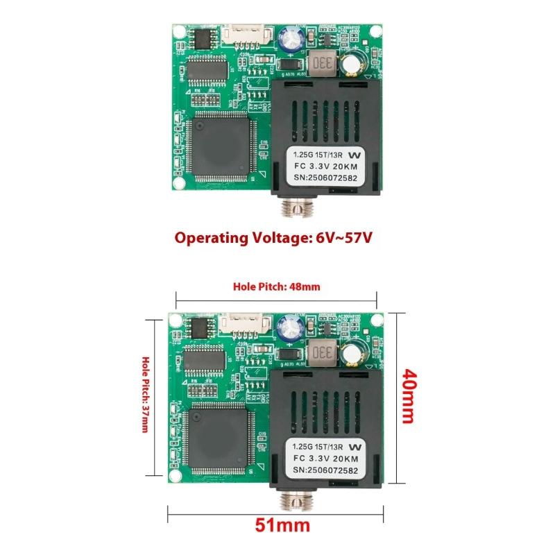 Fiber Optics Signal Converters Module For Drones Communication With Interfaces And UART/SBUS Compatibility