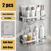 Aluminum Alloy Bathroom Shelf Shampoo Rack Shower Shelf No Drilling Wall Shelf Kitchen Storage Organizer