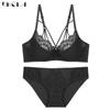 DKGEA Sexy Underwear Set Plus Size Brassiere Ultrathin