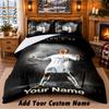 Cristiano Ronaldo Pattern Bedding 3Pcs Set Custom Name, Bed Sheet And Pillowcases For Home Bedroom