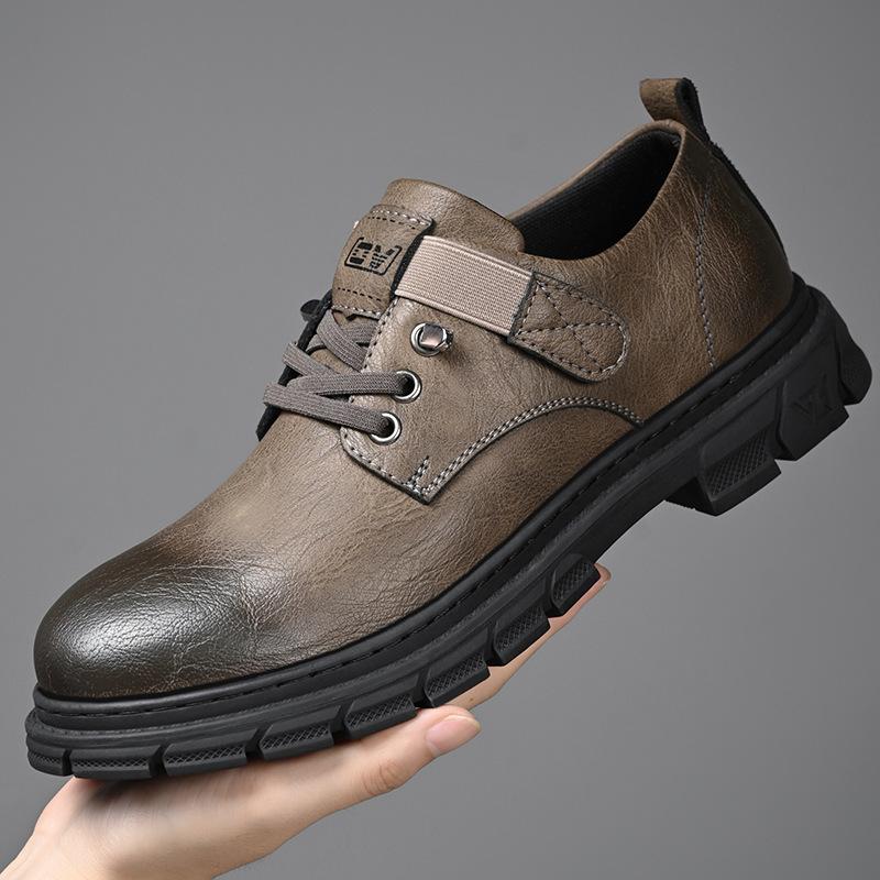 2025 Новая Роскошная Мужская Кожаная Обувь Деловая Повседневная Дышащая Британский Стиль Повседневная Обувь Мягкая Подошва Универсальная Рабочая Обувь