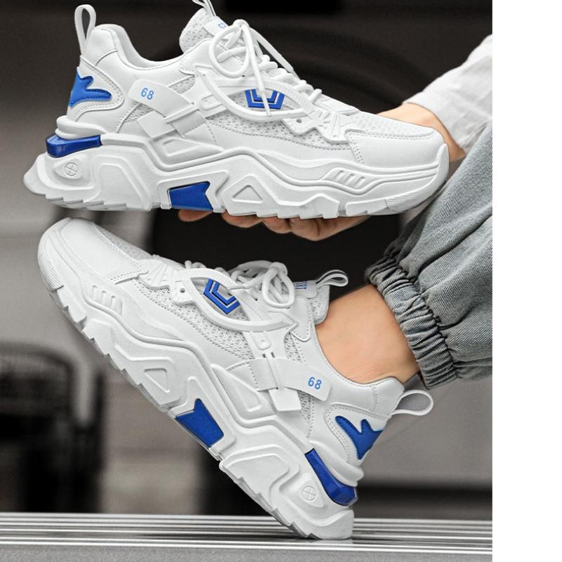 Четыре сезона Новая мужская студенческая обувь для увеличения роста на толстой подошве Повседневная спортивная обувь на мягкой подошве Удобная уличная обувь для бега