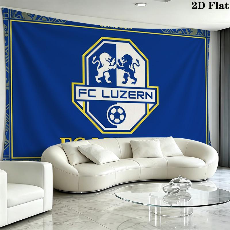 Luzern FC Wall Tapestry Aesthetic Wall Hanging Printed Fabric Blanket Decorative Tapestries for Bedroom Living Room Home Decor
