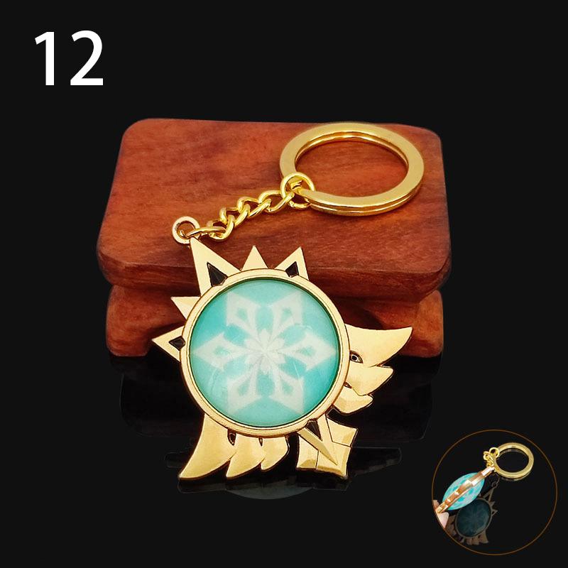 1 шт. Vision Lnazuma Eye Of Original God игрушка брелок светящийся брелок игра Genshin Impact 7 Element Weapons Ganyu