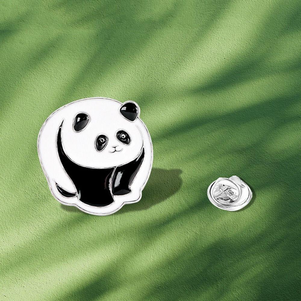 Эмалевые прищепки из цинкового сплава, брошь в виде животного из цинкового сплава, кавайная мультяшная панда, брошь в подарок для детей