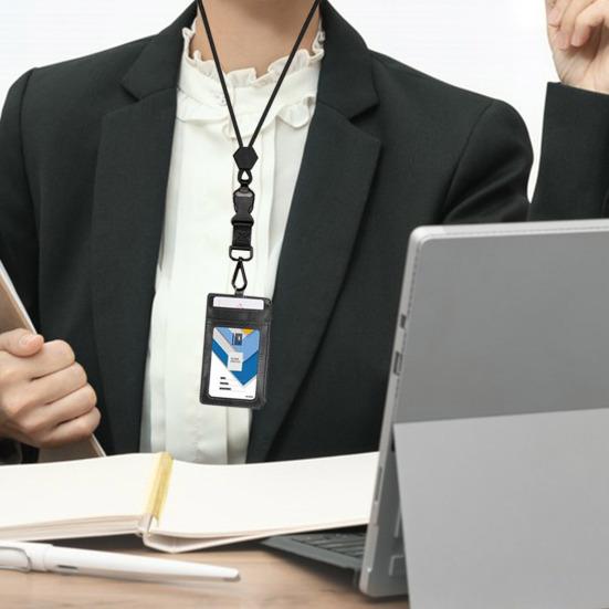 Heavy-Duty Key Lanyard with Detachable Buckle Quick Release Adjustable ID Badge Breakaway Neck Lanyard