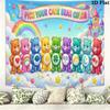 Cartoon Care bears Wall Tapestry Aesthetic Wall Hanging Printed Fabric Blanket Decorative Tapestries for Bedroom Living Room Home Decor