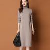 2024 Women's Winter Turtleneck Sweater Dress with Cashmere Coat