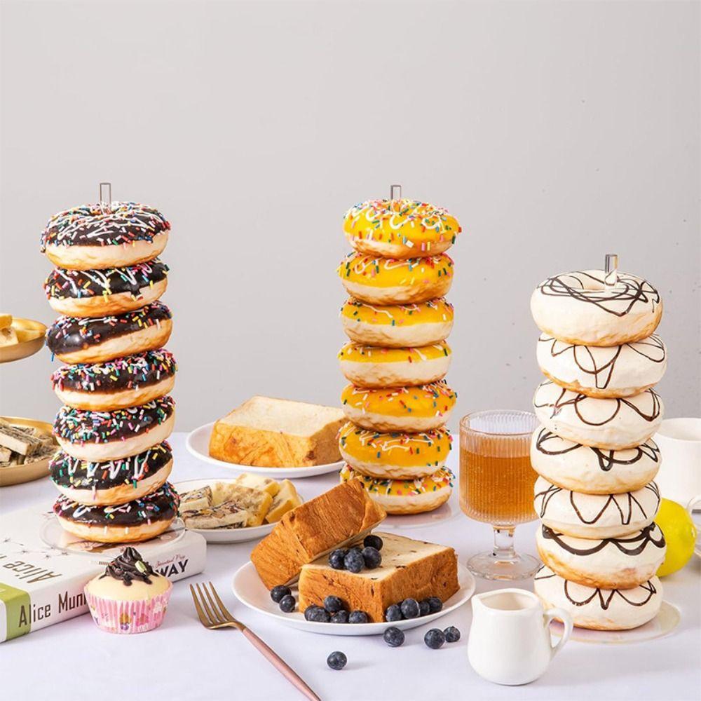 5Pcs Clear Donut Stands Wedding Table Decoration Dessert Display Stand Doughnut Holder Table