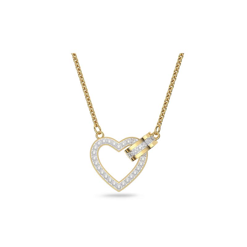 Swarovski Lovely love interlocking necklace for women gold plated F