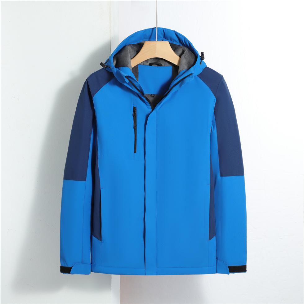 Осенне-зимние мужские и женские ветрозащитные и морозостойкие куртки из меха серебристой лисицы, парные куртки с цветными блоками, рабочая одежда для персонала на открытом воздухе